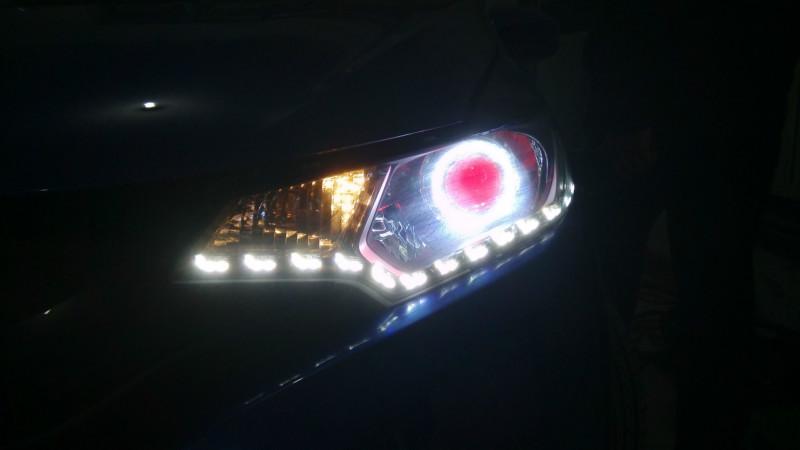 新飛度大燈改裝/飛度改裝淚眼圖片