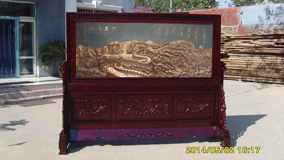 2.39米紅木屏風(fēng)-萬里長城圖片