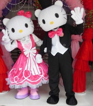 北京hello kitty和她的男朋友丹尼尔卡通人偶服装出租13671220967