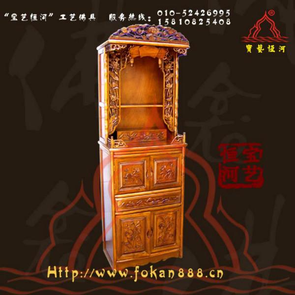 供應(yīng)實(shí)木神樓24寸四門單抽立柜佛龕神樓
