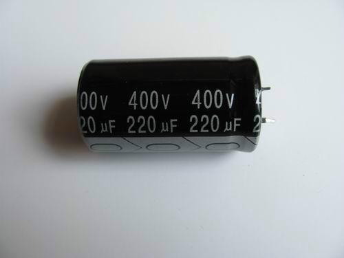 供应牛角电解电容220UF400V 25X40焊片型铝电解电容器图片