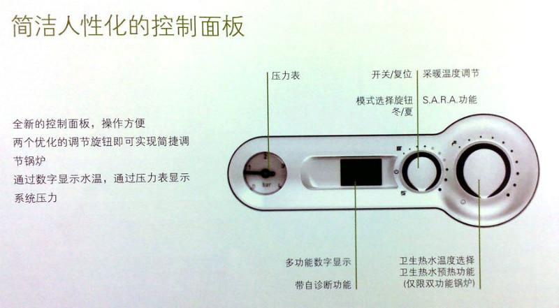 贝雷塔诺曼s壁挂炉控制面板