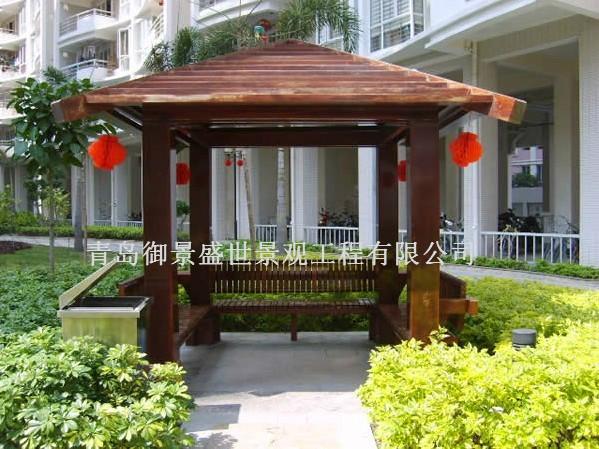 供應青島木涼亭木亭子四角亭