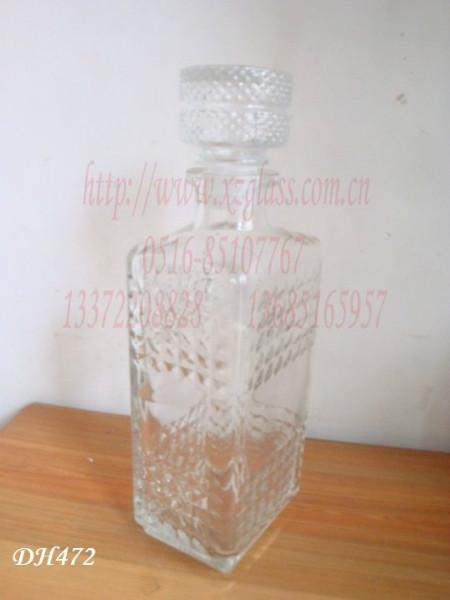 供應(yīng)鉆石方紅酒瓶，出口鉆石方紅酒瓶，外貿(mào)鉆石方紅酒瓶