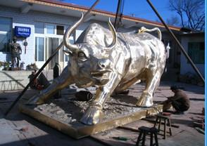 供應河北華爾街銅牛雕塑廠家