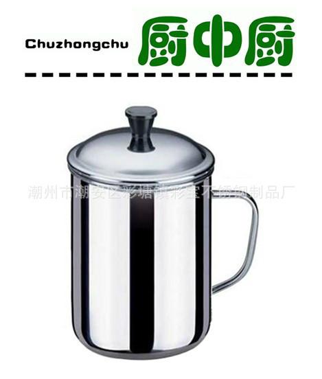 不銹鋼帶蓋杯子加厚加深口杯圖片/不銹鋼帶蓋杯子加厚加深口杯樣板圖 (2)