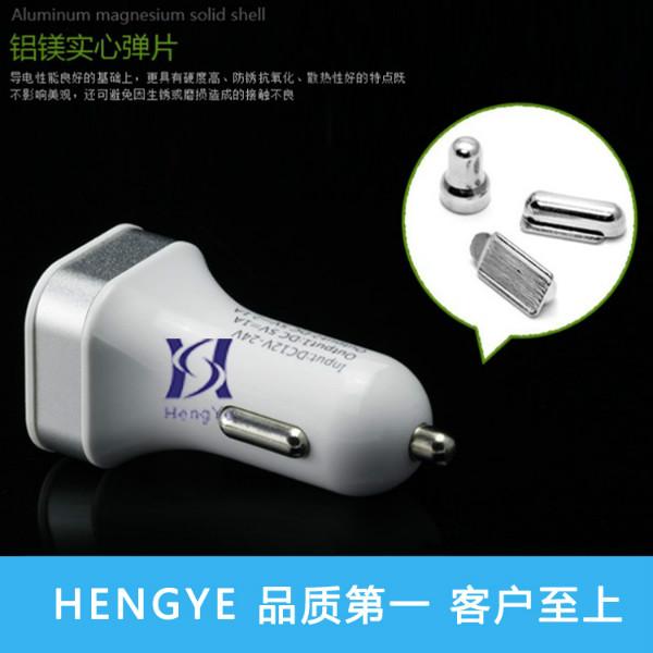 供應(yīng)金屬圈車充新款金屬圈車充 雙USB車充 鋁圈車充 足3.1A便攜式車充