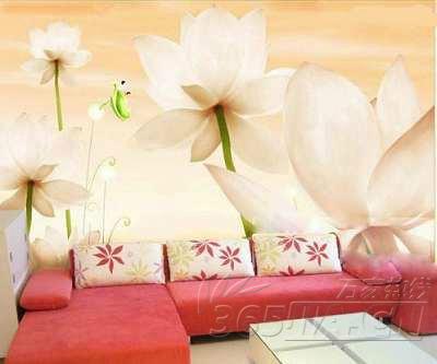 深圳日式沙發(fā)背景墻體彩繪圖片