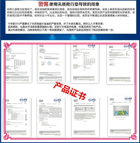 供应户外防潮野餐垫多功能儿童地垫地毯 单面