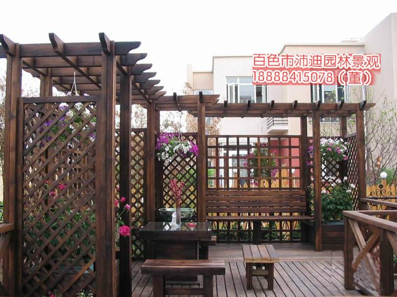 供應庭院防腐木花架報價，百色小區(qū)庭院防腐木花架報價