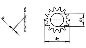供应进口外齿锁紧垫圈,DIN6797A图片