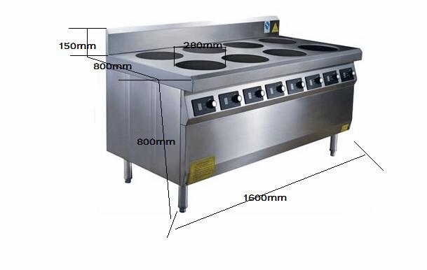 东莞市3.5KW*2电磁四头煲仔炉电磁煲仔饭厂家